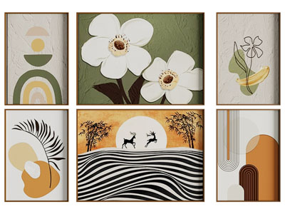 现代花卉装饰挂画