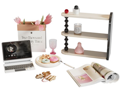 现代书本 置物架摆件组合