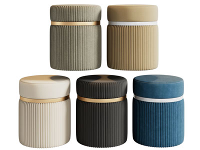 现代轻奢圆形沙发凳子 换鞋凳