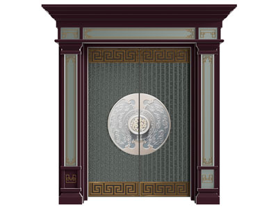 新中式庭院大门3d模型 新中式庭院大门