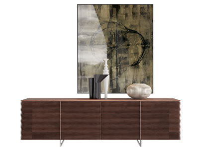 现代中古风电视柜 挂画3d模型 现代中古风电视柜 挂画