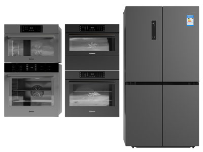 现代电冰箱 烤箱3d模型 现代电冰箱 烤箱