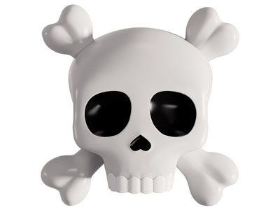 现代卡通头骨挂件