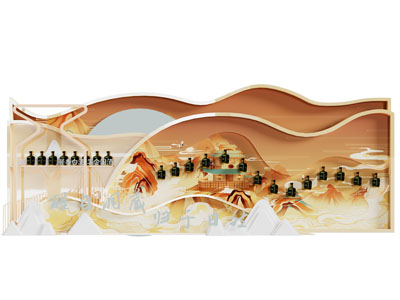 新中式白酒酒业美陈 户外装置