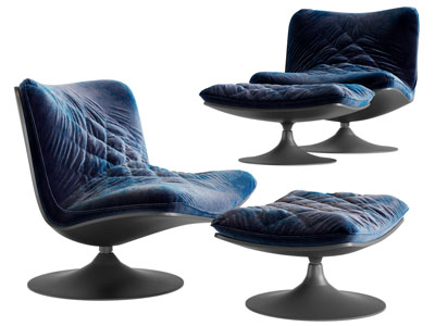 现代休闲椅子 脚踏