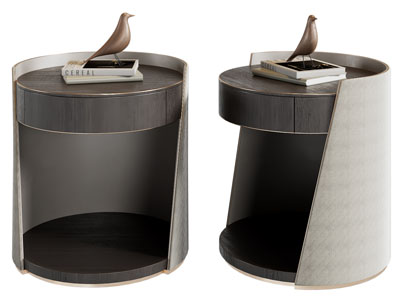 现代圆形床头柜