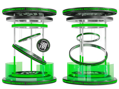 现代绿色潮流科技美陈 雕塑小品