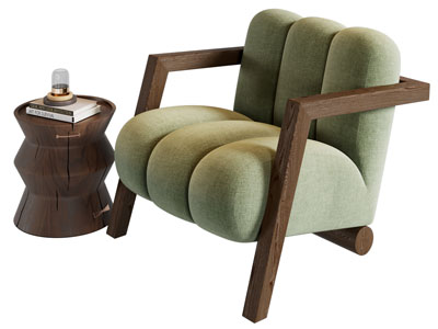 现代中古风休闲椅子