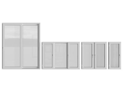 现代玻璃平开窗户3d模型 现代玻璃平开窗户