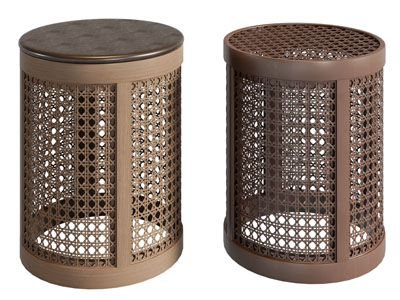 现代藤编圆形坐凳 凳子