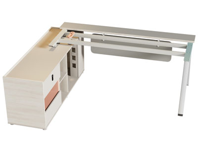 现代电脑桌 办公桌 员工桌3d模型 现代电脑桌 办公桌 员工桌