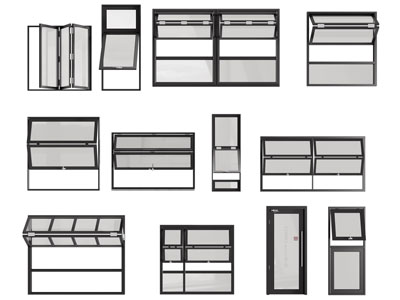 现代上下 左右推拉平开窗户3d模型 现代上下 左右推拉平开窗户