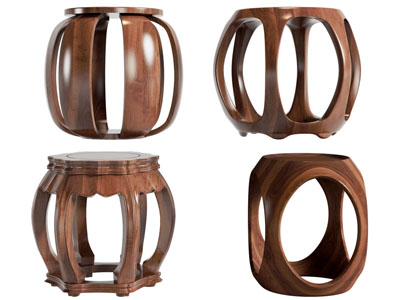 新中式鼓凳 实木圆凳子