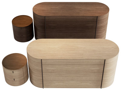 现代椭圆形玄关柜 边柜 床头柜3d模型 现代椭圆形玄关柜 边柜 床头柜