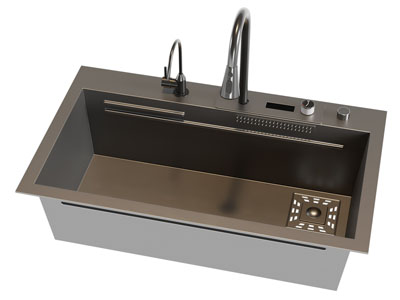 现代洗菜盆 水龙头3d模型 现代洗菜盆 水龙头
