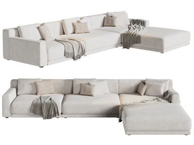 现代转角多人沙发