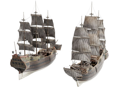 现代海盗船 帆船 船只