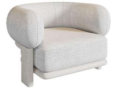 现代布艺单人沙发