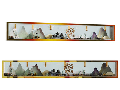 新中式酿酒工艺小品 美陈 橱窗3d模型 新中式酿酒工艺小品 美陈 橱窗