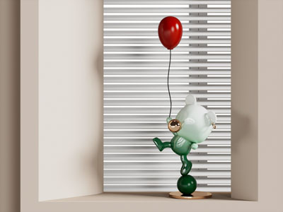 现代小熊雕塑雕刻摆件组合