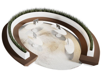 现代大厅圆弧形休息椅 休息卡座 景观座椅3d模型 现代大厅圆弧形休息椅 休息卡座 景观座椅