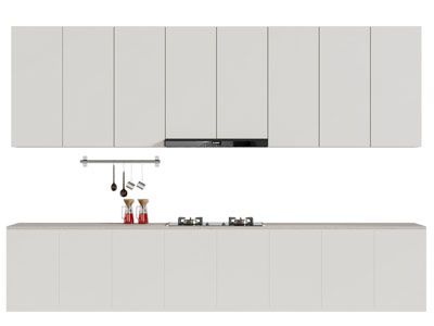 现代整体橱柜 吊柜3d模型 现代整体橱柜 吊柜