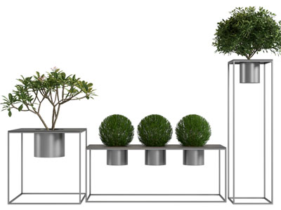 现代花架 花盆盆景盆栽植物3d模型 现代花架 花盆盆景盆栽植物