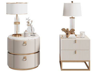 现代圆形 方形床头柜