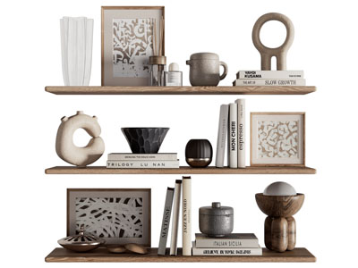 现代书本 艺术品 装饰画摆件组合