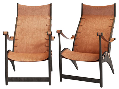 现代中古风休闲椅子