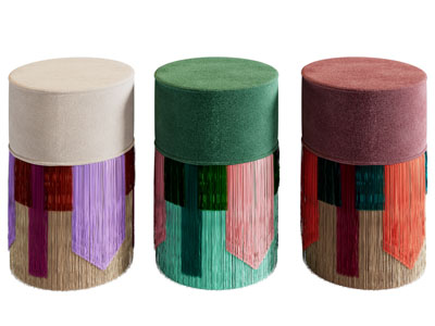 现代领带坐垫 坐垫 坐凳 流苏坐垫 流苏坐凳