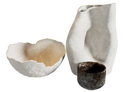 侘寂风陶艺器皿摆件组合