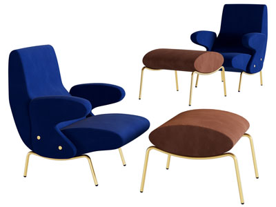 现代轻奢休闲椅子 脚踏