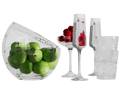 现代玻璃果盘 高脚杯 茶杯 茶具杯子
