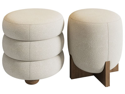 现代奶油风沙发凳子 换鞋凳 坐墩