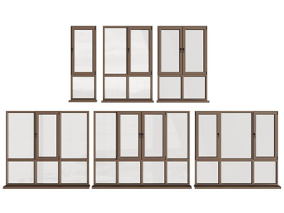 现代平开窗户3d模型 现代平开窗户