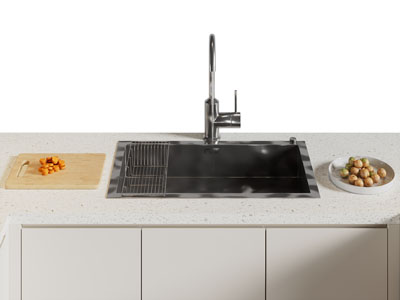 现代洗菜盆 水龙头