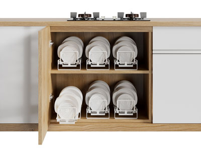 现代橱柜碗架 拉篮3d模型 现代橱柜碗架 拉篮