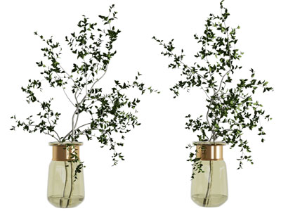 现代花瓶花卉3d模型 现代花瓶花卉