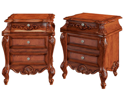 欧式雕花实木床头柜