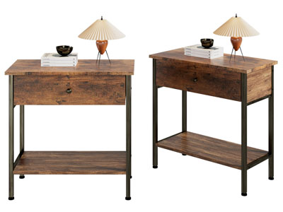 现代中古风床头柜