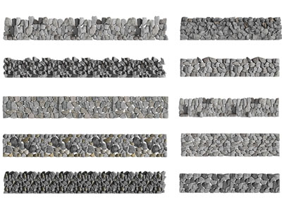 现代石头墙 石头石子鹅卵石3d模型 现代石头墙 石头石子鹅卵石