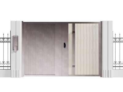 现代庭院大门3d模型 现代庭院大门