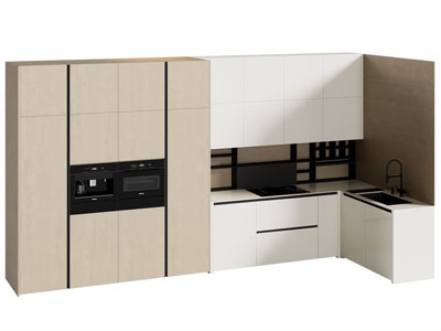 现代转角整体橱柜3d模型 现代转角整体橱柜