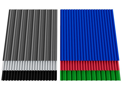 现代彩钢瓦屋面 简易屋顶 铁皮瓦3d模型 现代彩钢瓦屋面 简易屋顶 铁皮瓦