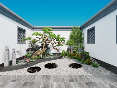 新中式庭院景观
