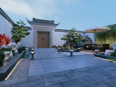 新中式别墅庭院