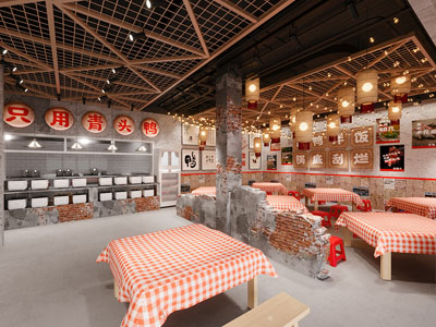 工业风火锅店