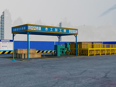 现代木工加工棚 工厂车间棚 工地