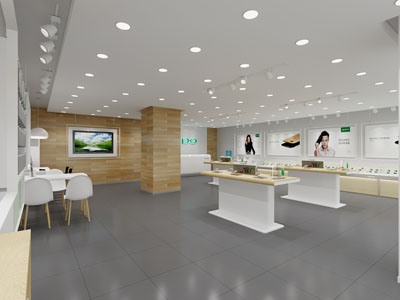 现代oppo手机专卖店展厅